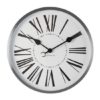 Breiley Traditional Accents Round Wall Clock In Chrome