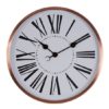 Breiley Traditional Accents Round Wall Clock In Rose Gold