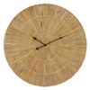 Yaxtone Round Wooden Wall Clock In Natural