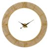Yaxtone Round Wooden Wall Clock In Natural And White