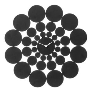 Efroya Round Metal Wall Clock In Black