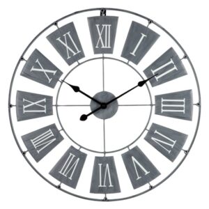 Givoa Small Metal Contemporary Wall Clock In Grey