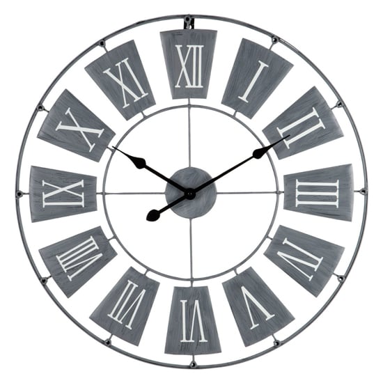 Givoa Small Metal Contemporary Wall Clock In Grey