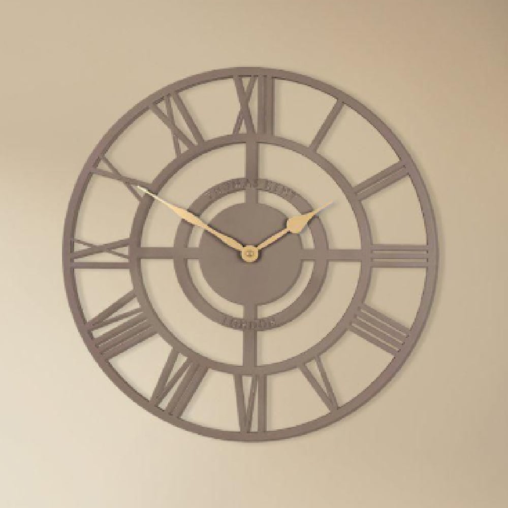 Brossard Wooden Round Wall Clock In Sparrow