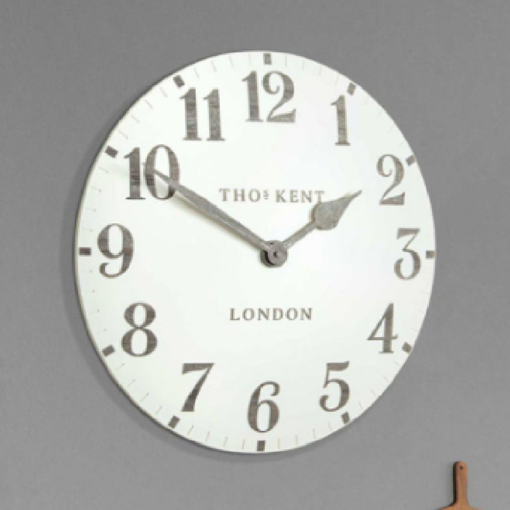 Chantilly Large Metal Mantel Clock In Limestone