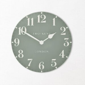 Chantilly Large Metal Mantel Clock In Seagrass