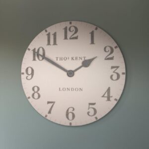 Chantilly Large Metal Mantel Clock In Shy Pink