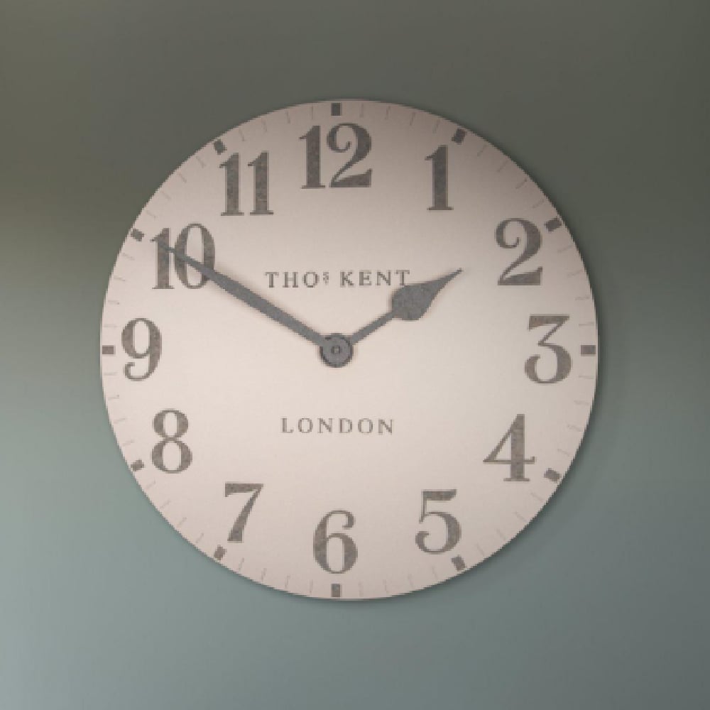 Chantilly Large Metal Mantel Clock In Shy Pink