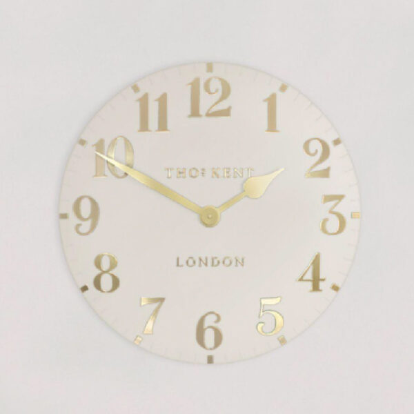 Chantilly Medium Metal Mantel Clock In Oatmeal