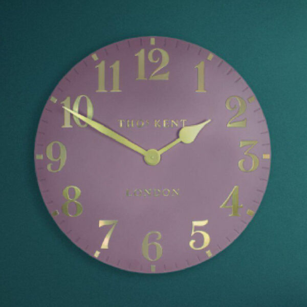 Chantilly Medium Metal Mantel Clock In Blush Pink