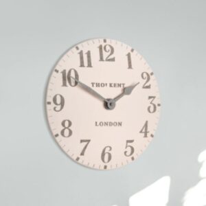 Chantilly Medium Metal Mantel Clock In Shy Pink